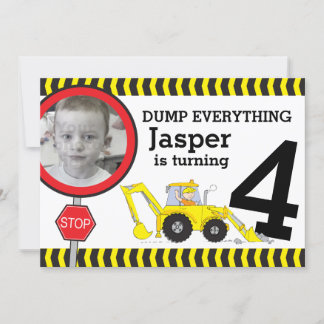 Baujungen 4. Party Einladung