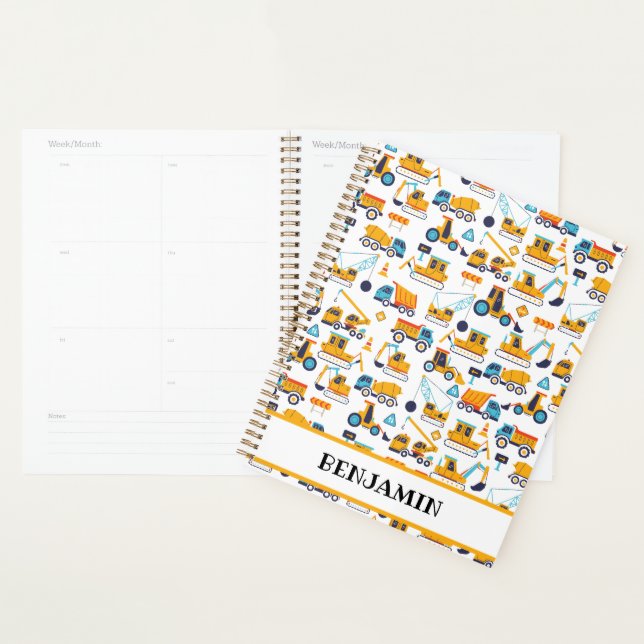 Baukasten-Lkw Personalisierte Kinder Planer (Anzeige)