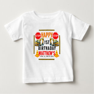 Baukasten Truck 1. Geburtstag Party Baby T-shirt