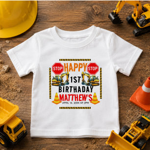 Baukasten Truck 1. Geburtstag Party Baby T-shirt
