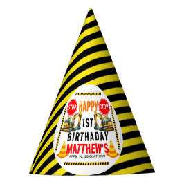 Baukasten Truck 1. Geburtstag Party Partyhütchen