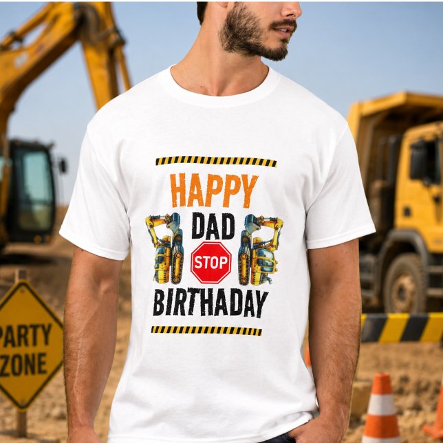 Baukasten Truck 1. Geburtstag Party T-Shirt (Construction Dump Truck 1st Birthday Party T-Shirt)