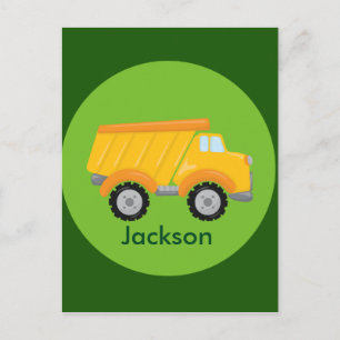 Baukastenwagen Gelbe Kinder Postkarte