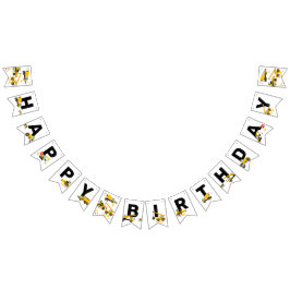 Baukinder glücklich Geburtstags-Party Wimpelkette