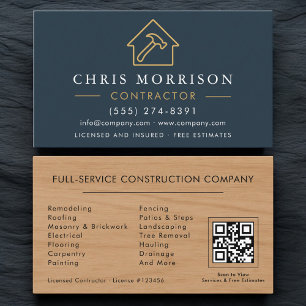 Baukonstruktion QR-Code Holzkorn Visitenkarte