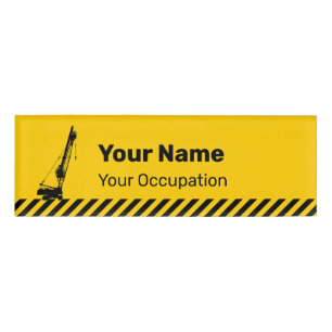 Baukran Namenschild