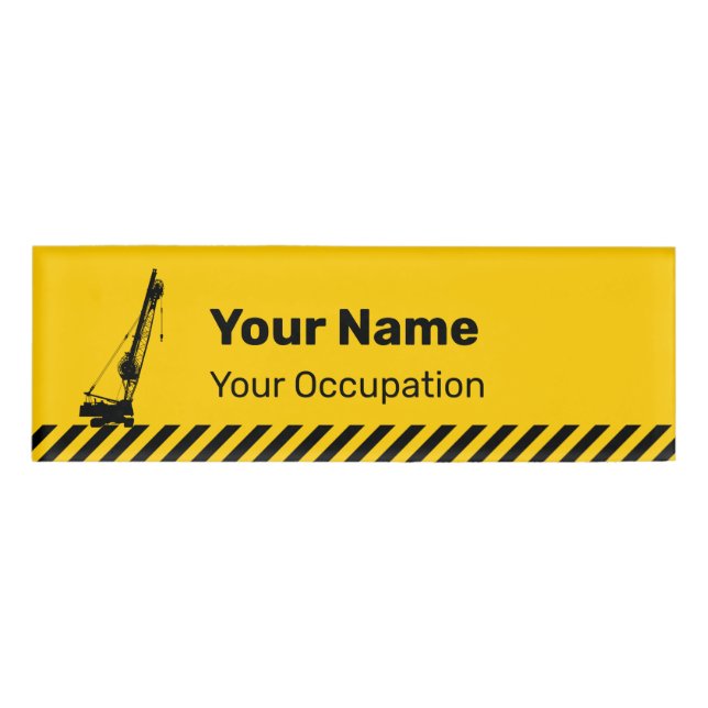 Baukran Namenschild (Vorderseite)