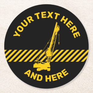 Baukran Runder Pappuntersetzer