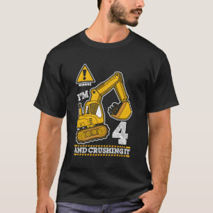 Baulastwagen 4Th 4Digger Builder T-Shirt