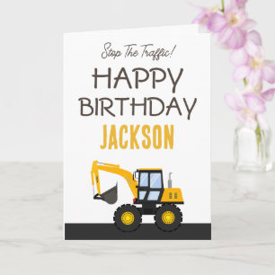 Baulastwagen Geburtstag Personalisierte Dekorati Karte