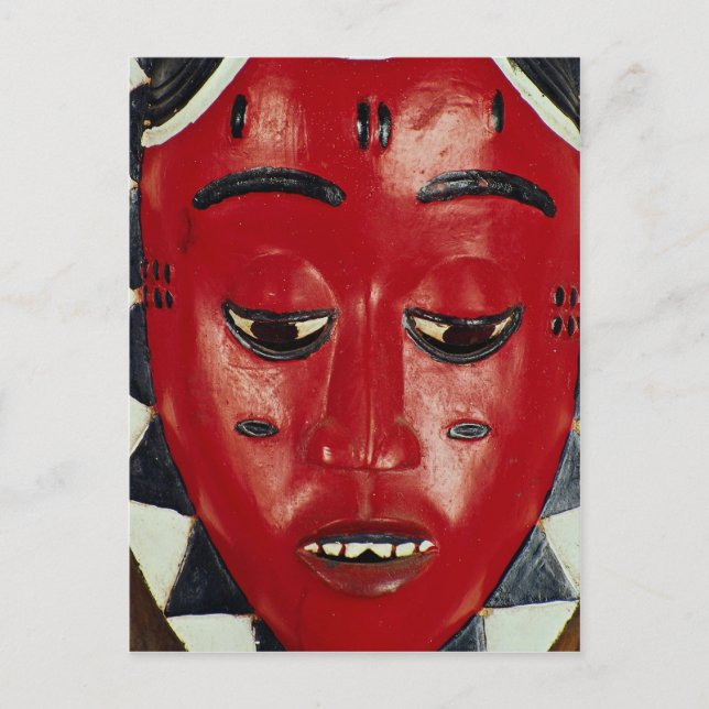 Baule-Maske, Elfenbeinküste Postkarte (Vorderseite)