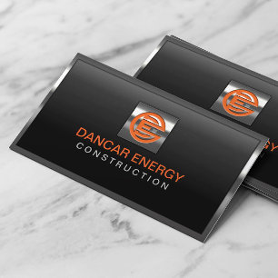 Bauliche Logo Berufliche Metalle Gerahmt Visitenkarte