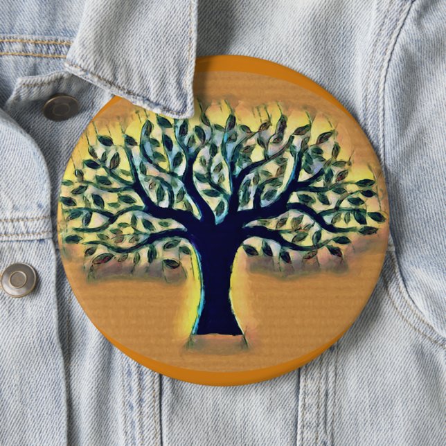 Baum Abstrakte Natur Kunst Button (Beispiel)