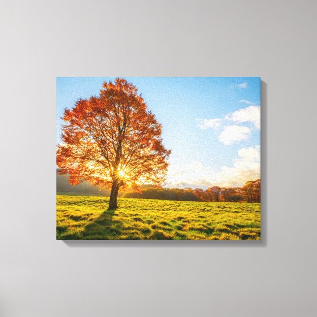 Baum am Feuer Leinwanddruck (Vorderseite)