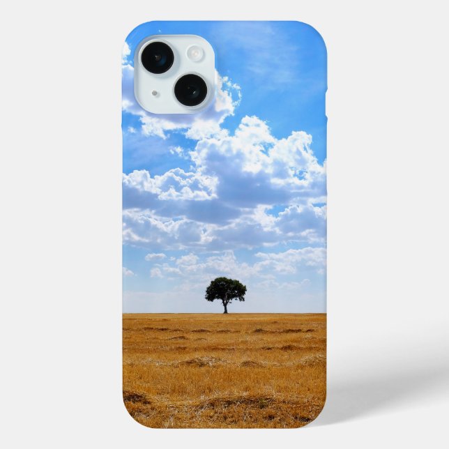 Baum auf einem geernteten Weizenfeld Case-Mate iPhone Hülle (Rückseite)