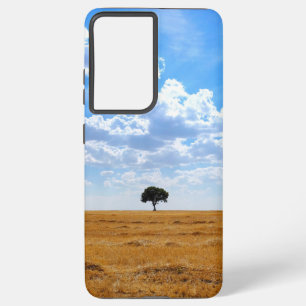 Baum auf einem geernteten Weizenfeld Samsung Galaxy Hülle