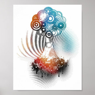 Baum auf einem Wolkentraum Poster