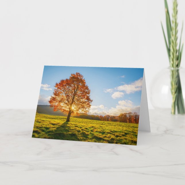 Baum auf Feuer Karte (Vorderseite)