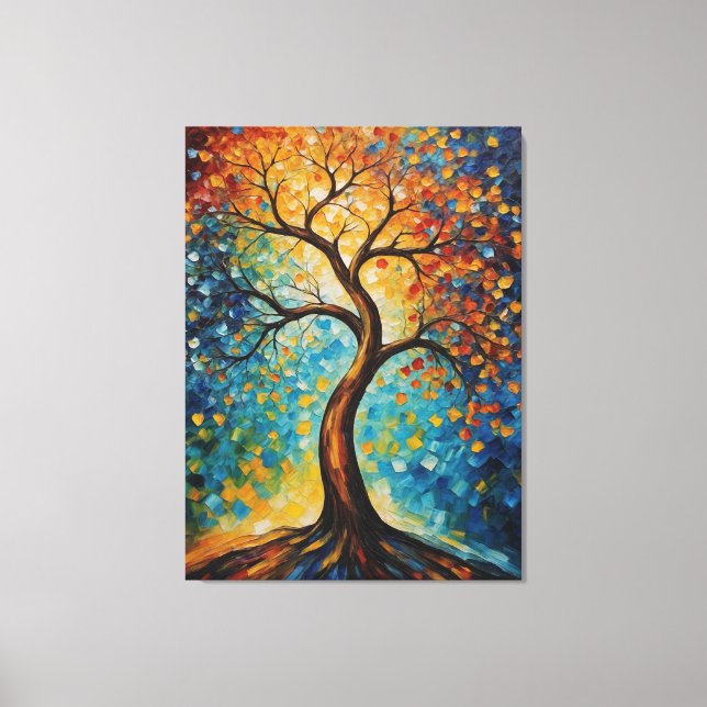 Baum aus Glas Leinwanddruck (Vorderseite)