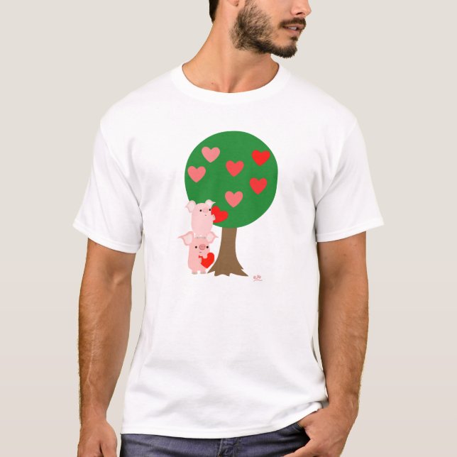 Baum aus Liebe einfacher T - Shirt (Design auf der (Vorderseite)