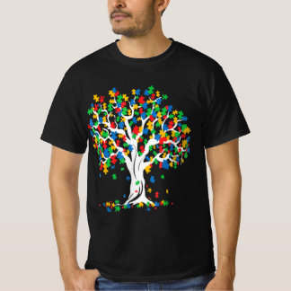 Baum Autismus Aufklärung Monat Spaß ASD Unterstütz T-Shirt