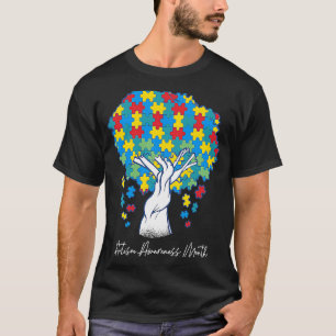 Baum-Autismus-Bewusstseins-Puzzle Autistische Kind T-Shirt