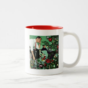 Baum beschneiden zweifarbige tasse