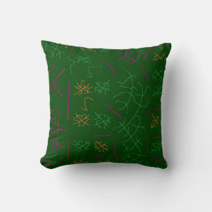 Baum Blätter Grüne Kunst inspirierte Design Ruhe Kissen