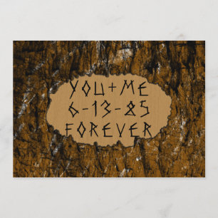 Baum Carving Invite Einladung