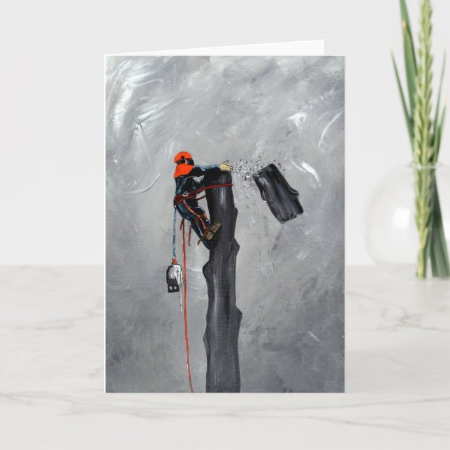 Baum-Chirurg-BaumzüchterWeihnachtsgeschenk Feiertagskarte (Vorderseite)