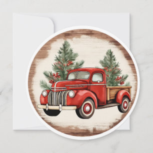 Baum Delivery - Ein Weihnachtsritt im Jahrgang Feiertagskarte