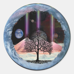 Baum der inneren Wahrheit Runder Aufkleber