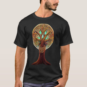 Baum der keltischen Knüpfarbeit Yggdrasil Irish Sy T-Shirt