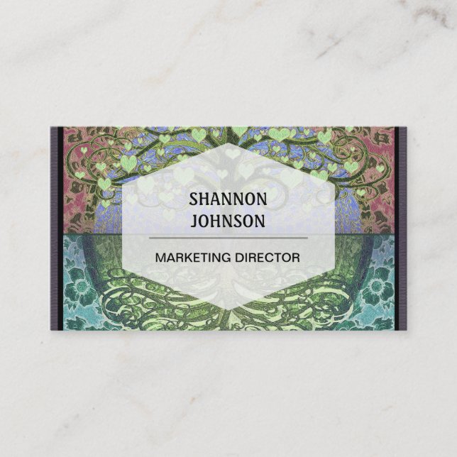 Baum der Leben-Herzen und der Liebe Visitenkarte (Vorderseite)