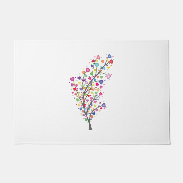 Baum der Liebe und Harmonie Fußmatte (Vorderseite)