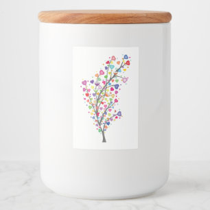 Baum der Liebe und Harmonie Lebensmitteletikett