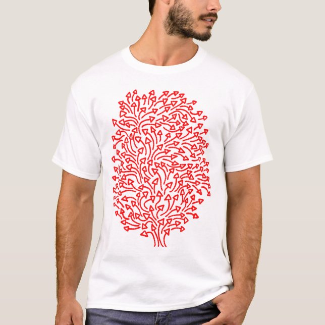 Baum der Pfeile - rot am Licht T-Shirt (Vorderseite)