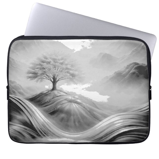 Baum der Ruhe, eine atemberaubende Verschmelzung d Laptopschutzhülle (Vorderseite)