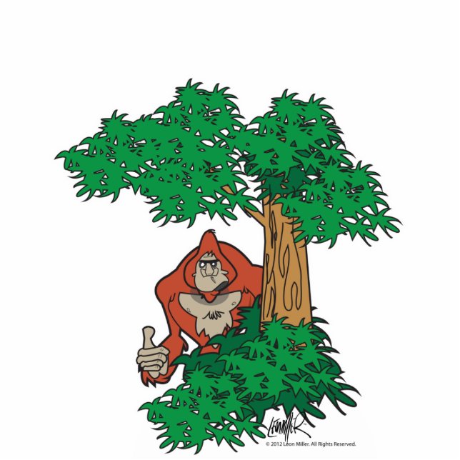 Baum, der Sasquatch Foto-Skulptur späht Freistehende Fotoskulptur (Vorne)