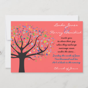 Baum der Verlobung zur Hochzeit Einladung