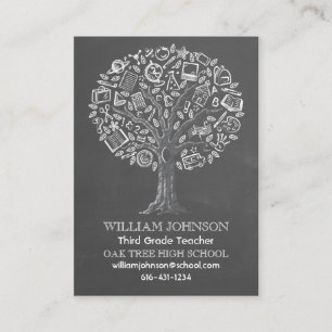 Baum der Wissens-Lehrer-Visitenkarte Visitenkarte