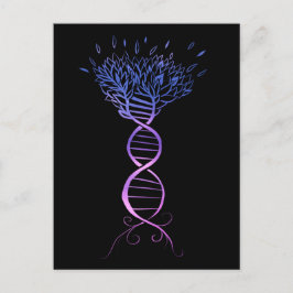 Baum des DNA-Strangs Genealogie Feiertagspostkarte