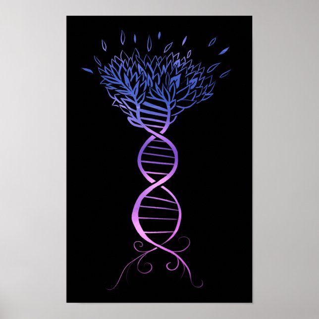 Baum des DNA-Strangs Genealogie Poster (Vorne)