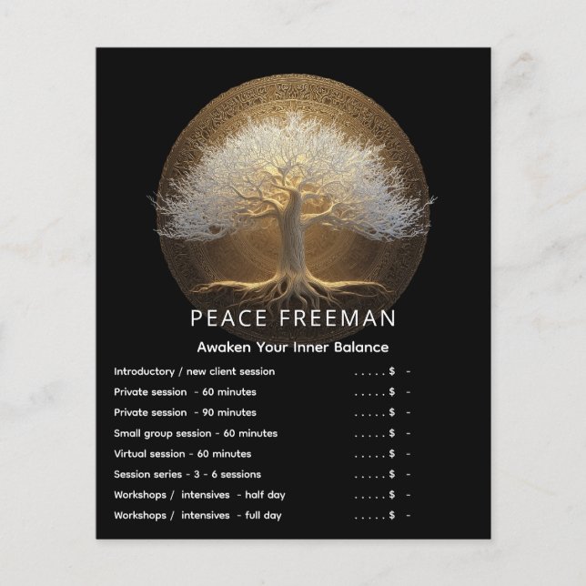 Baum des ewigen Lichts | Tree of Life Design Flyer (Vorne)
