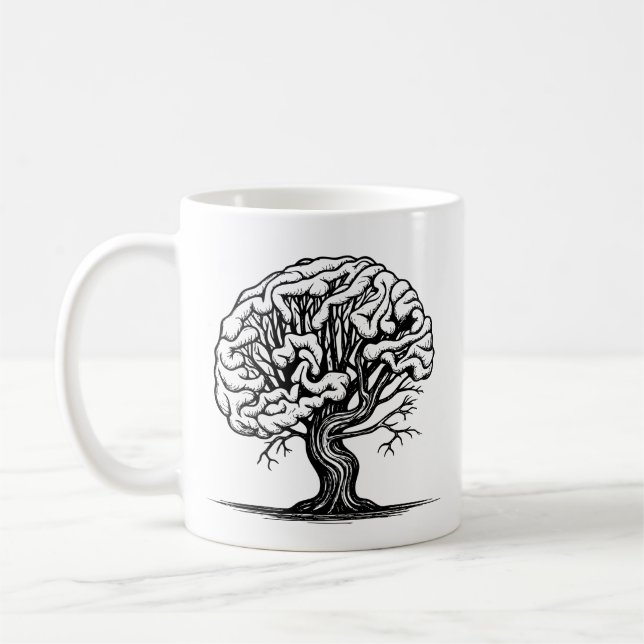 Baum des Gehirns Kaffeetasse (Links)
