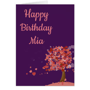 Baum des Herzens niedliche Kunstherzen Geburtsname