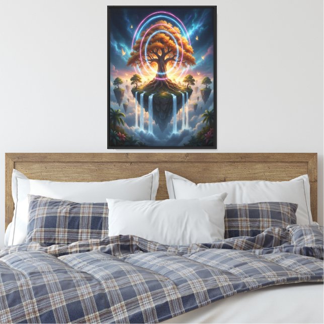 Baum des Kosmos Leinwanddruck (Insitu (Schlafzimmer))