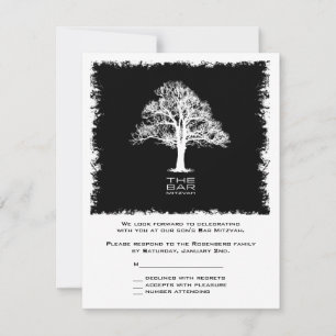 Baum des Leben-Bar Mitzvah RSVP Karte