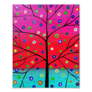 Baum des Leben-Blumen-Malens Fotodruck