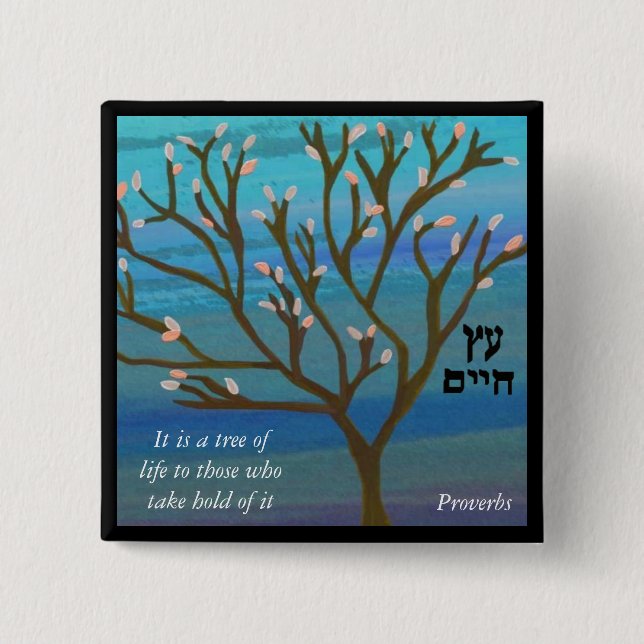 Baum des Leben-Buttons Button (Vorderseite)